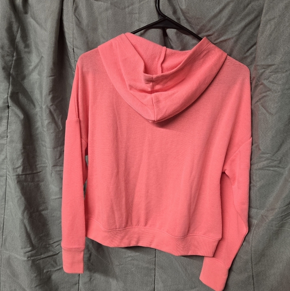 Girl's Justice pink and black hoodie - Picture 3 of 3